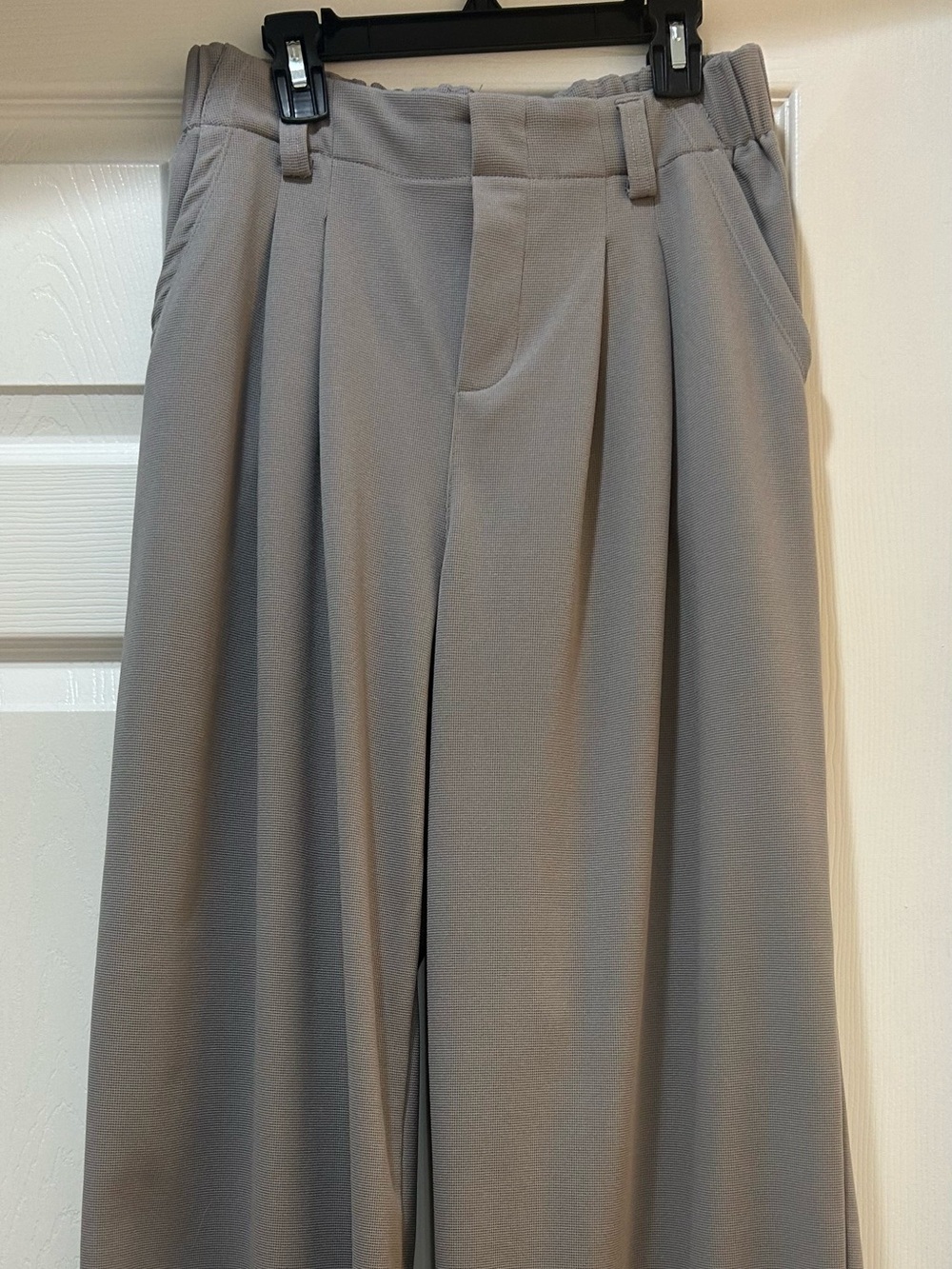 HALARA Wide Leg Pleated Pants in Gray